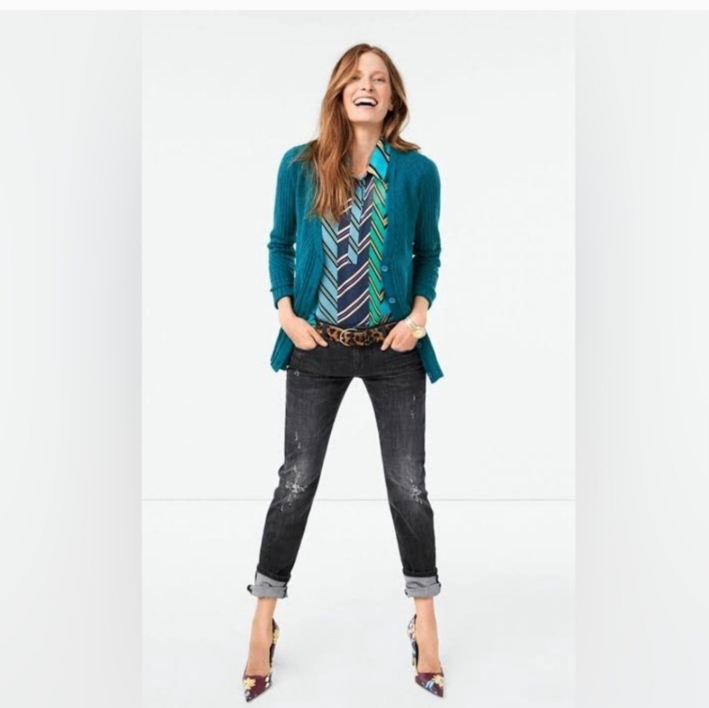 CAbi  Distressed Slim Boyfriend Jeans Style #3749,